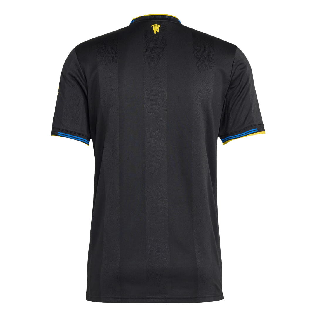 Manchester United Derde Shirt 2025/26 Zwart Authentiek Grote Maten