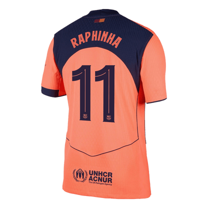 RAPHINHA #11 Barcelona Derde Thuisshirt 2025/26 Oranje Authentiek - UCL