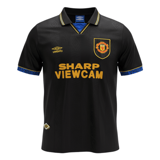 Retro Manchester United Uitshirt 1993/94 Zwart