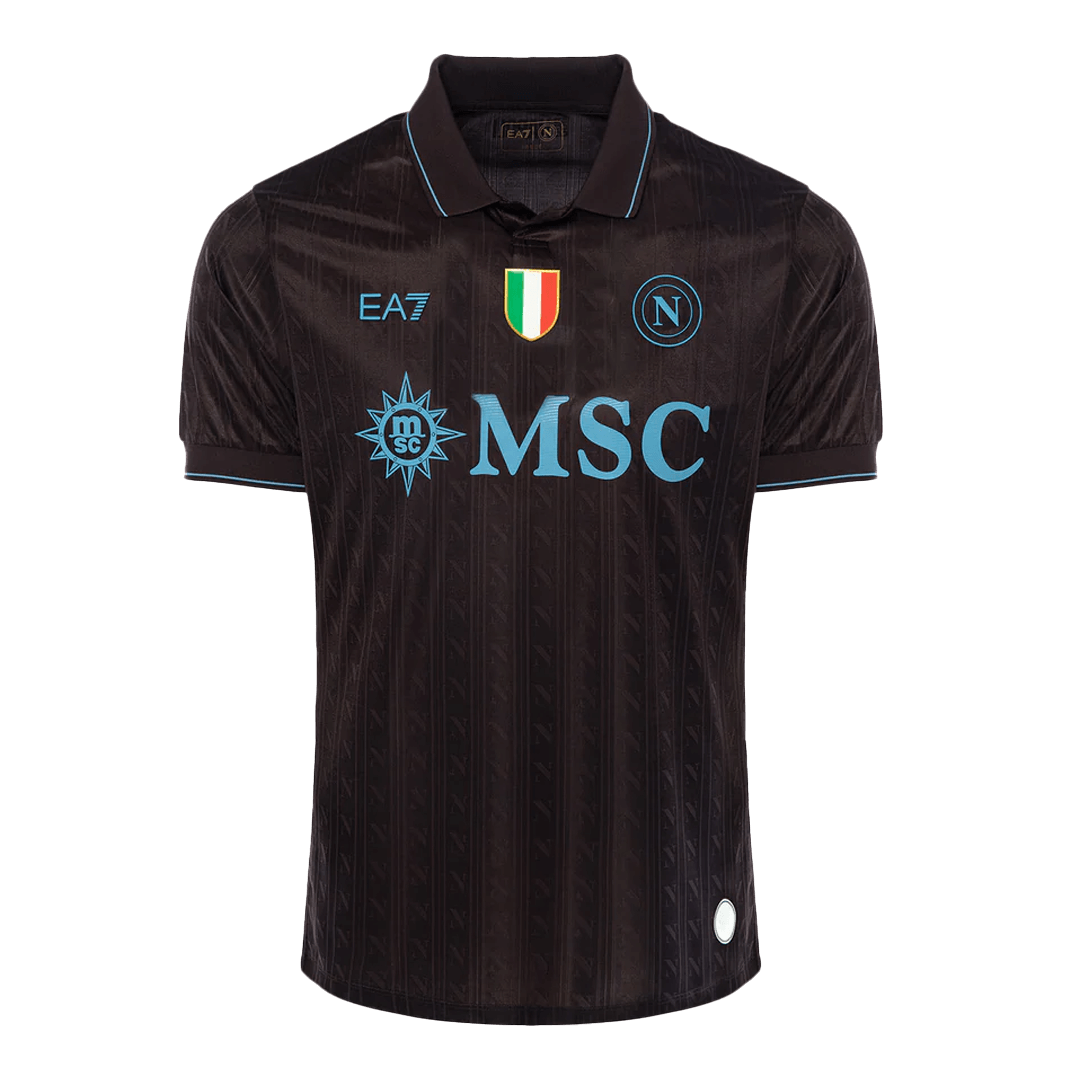 Napels Derde Shirt 2025/26 Zwart Authentiek Grote Maten