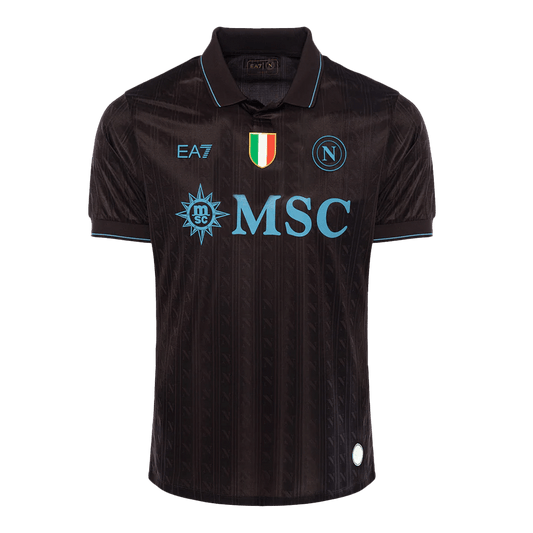 Naples Third Maillot 2025/26 Noir Authentique Grande Taille