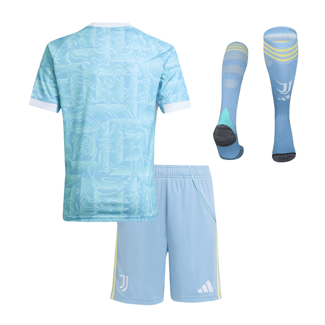 Juventus Uit Thuisshirt Kit 2025/26 Kinder Blauw
