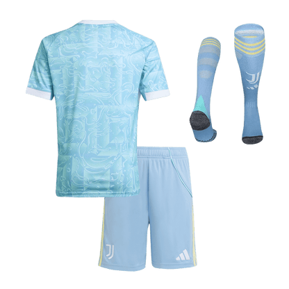 Juventus Uit Thuisshirt Kit 2025/26 Kinder Blauw