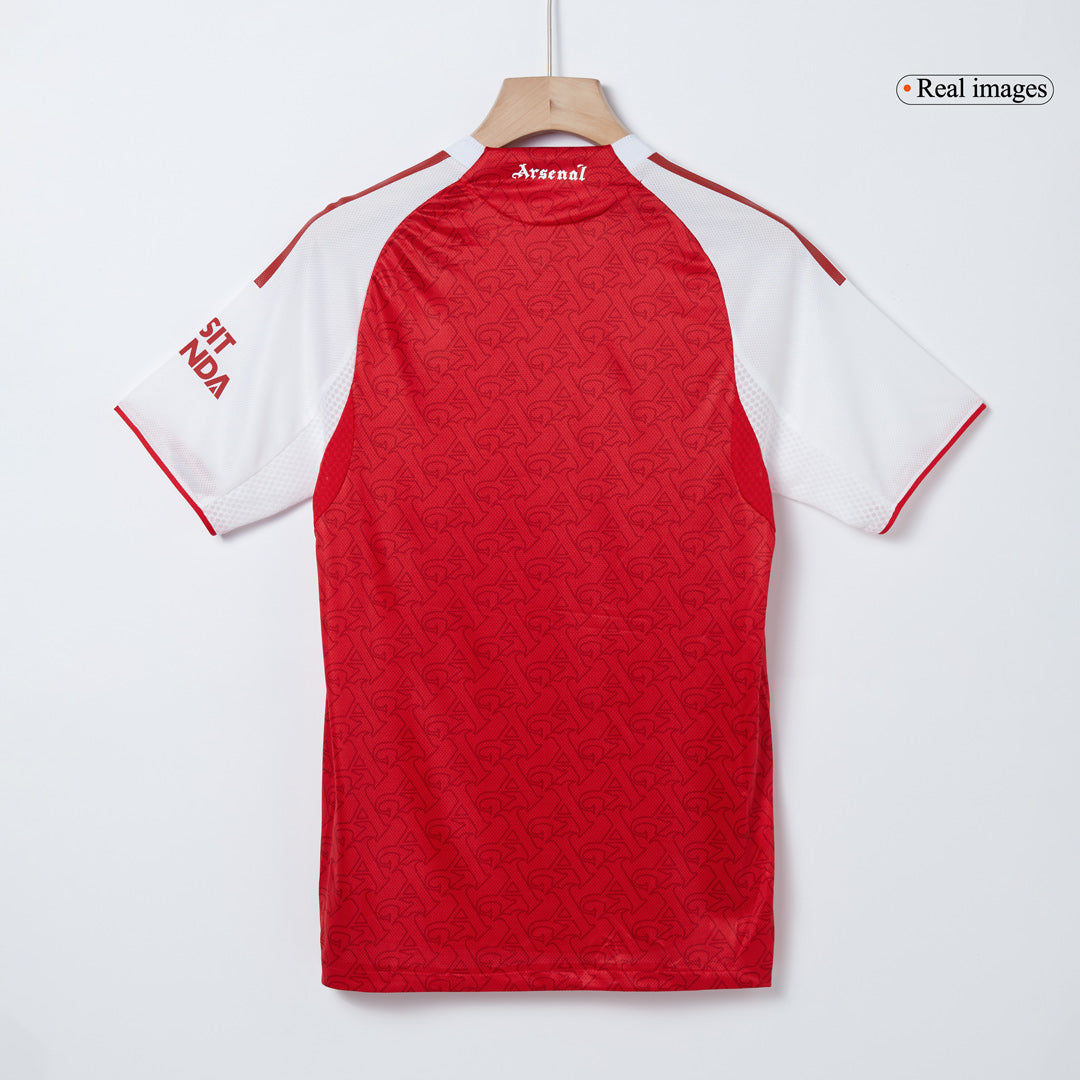 SALIBA #2 Arsenal Thuisshirt 2025/26 Rood Authentiek