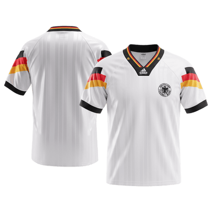Retro Duitsland Thuisshirt 1992 Wit