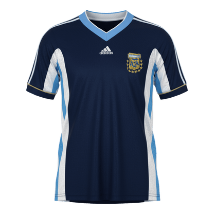 Retro Argentinië Uitshirt 1998 Marineblauw