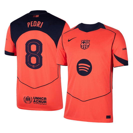 PEDRI #8 Barcelona Derde Shirt 2025/26 Oranje - UCL