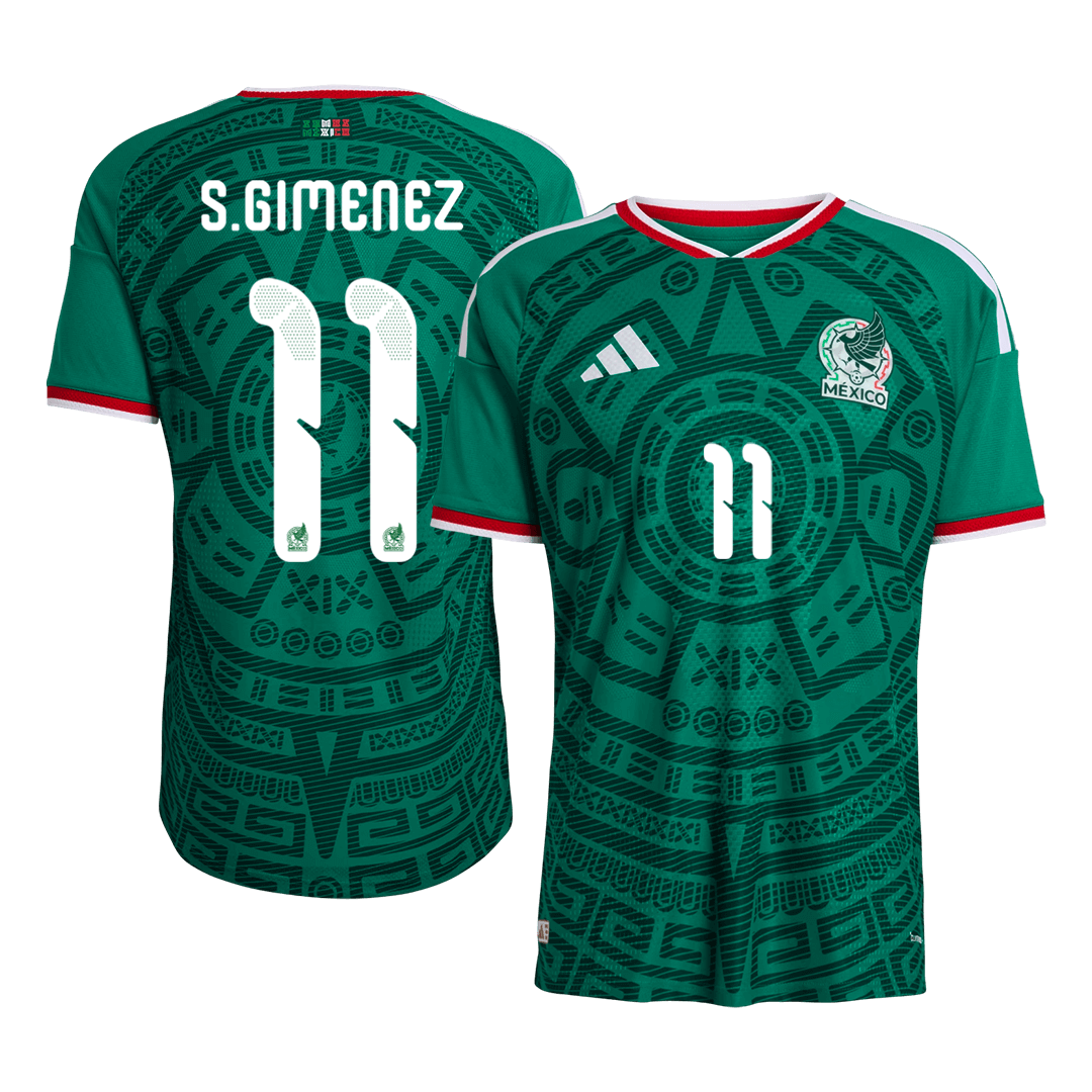 S.GIMENEZ #11 Mexico Thuisshirt - Wereldkampioenschap 2026 Groen Speler