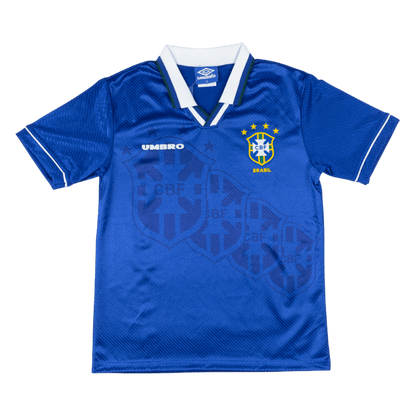 Retro Brazilië Uitshirt 94/96 Blauw