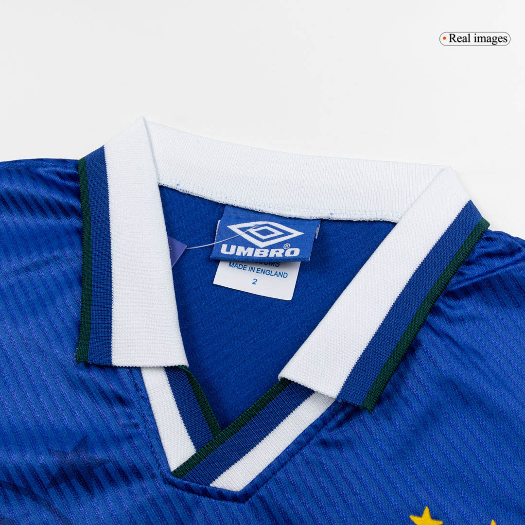 Retro Brazilië Uitshirt 94/96 Blauw