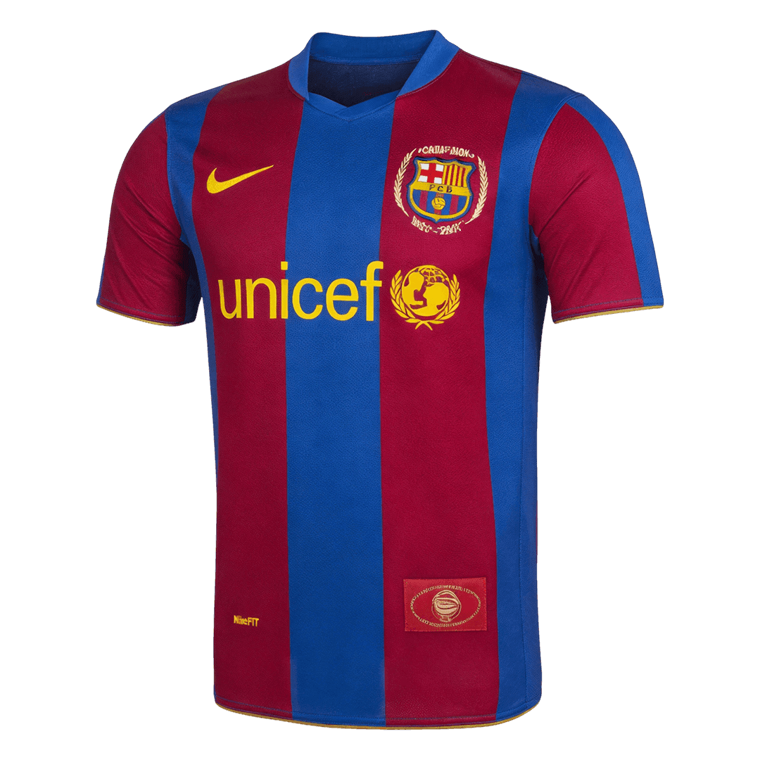 Retro Barcelona Thuis Shirt 2007/08 Blauw&Granaatrood
