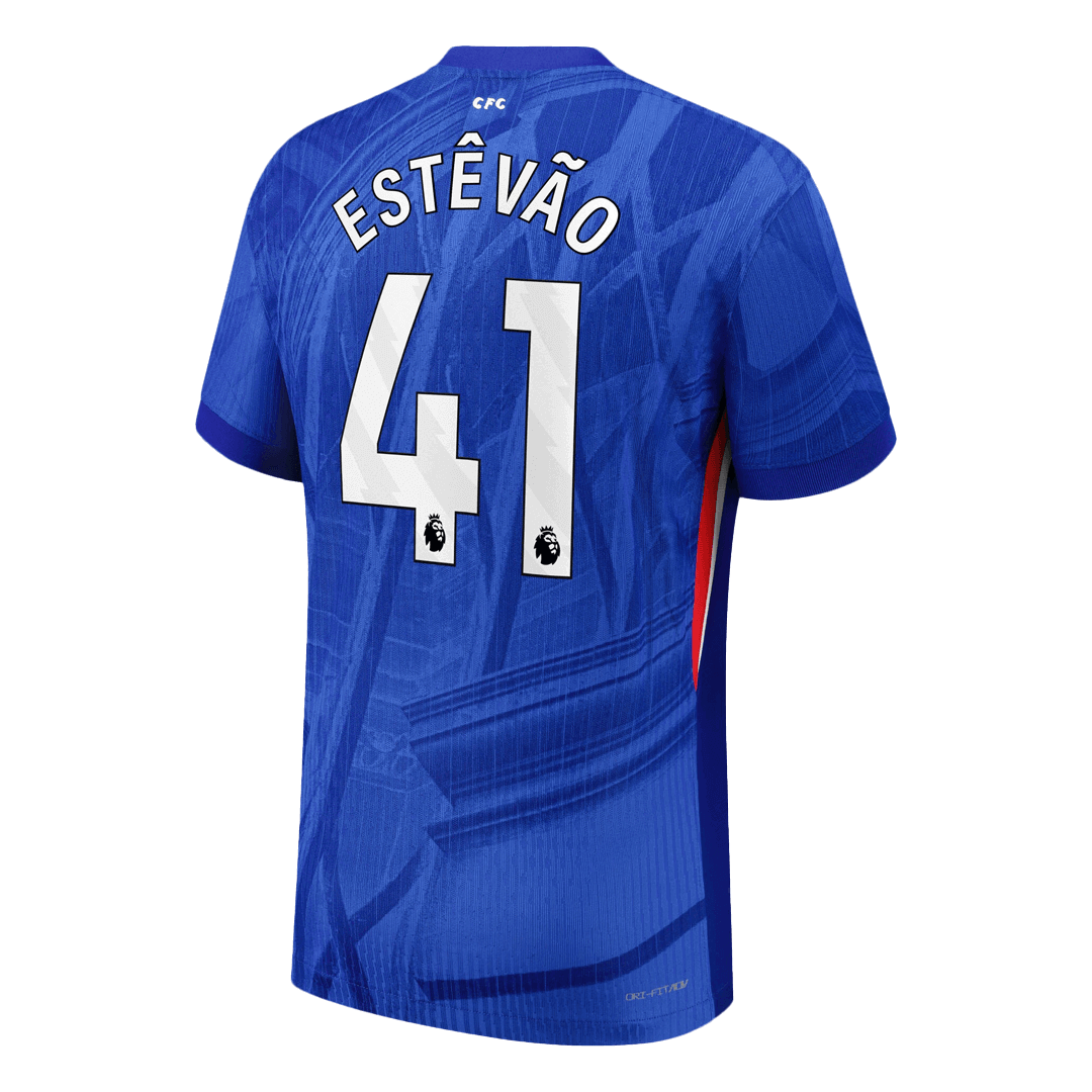 ESTÊVÃO #41 Chelsea Thuisshirt 2025/26 Blauw Authentiek