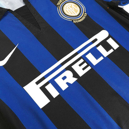 Retro Inter Milan Thuisshirt 2007/08 - 100-jarig jubileum