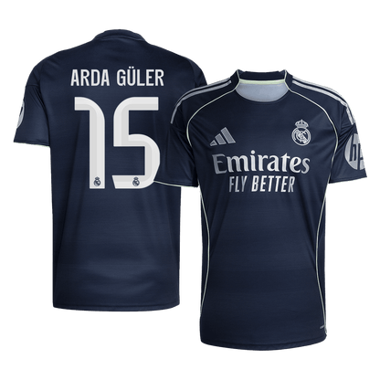 ARDA GÜLER #15 Real Madrid Uit Thuisshirt 2025/26 Marineblauw - Super