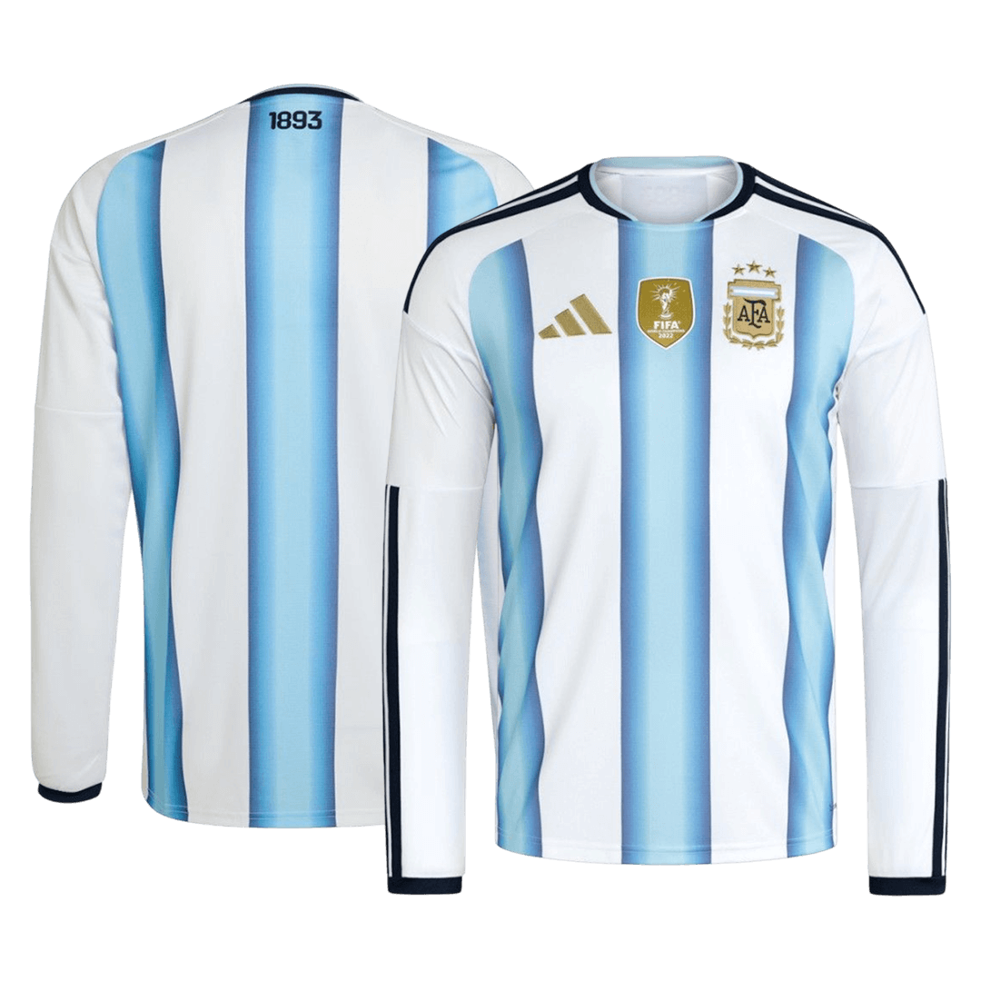 Argentinië Thuisshirt Lange Mouwen - WK 2026 Blauw&Wit