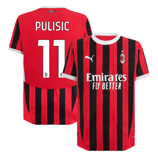 PULISIC #11 Milan AC Domicile Maillot 2024/25 Authentique - Mon Maillot Foot Store