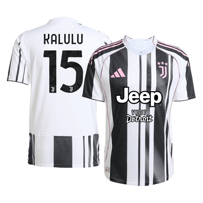 KALULU #15 Juventus Thuisshirt 2025/26 Zwart&Wit Authentiek