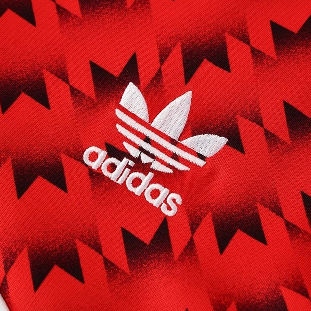 Manchester United voetbaljack tenue 2025/26 rood en zwart