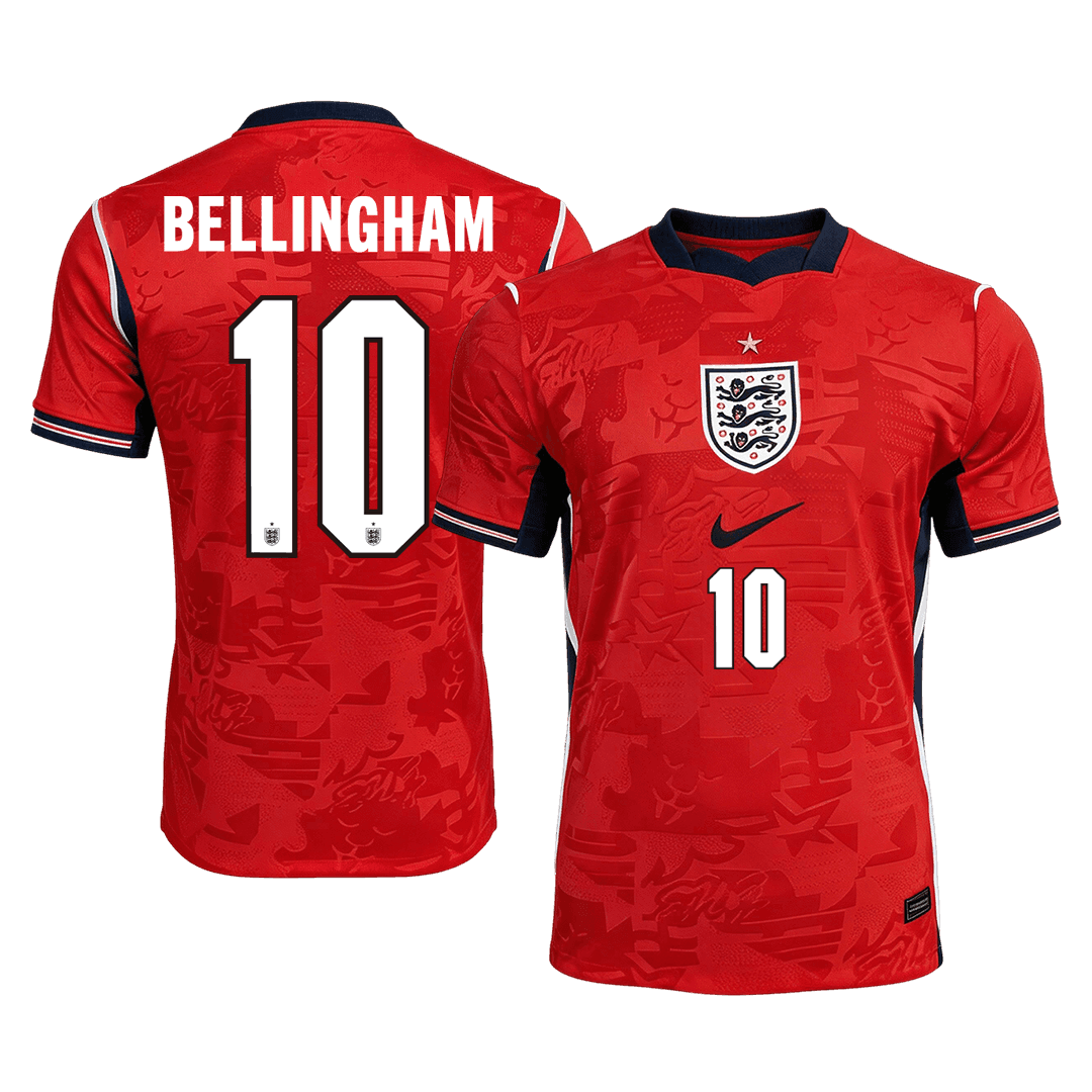 BELLINGHAM #10 Engeland Uitshirt - Wereldkampioenschap 2026 Rood