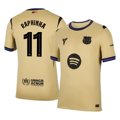 RAPHINHA #11 Barcelona Uit Tenue 2025/26 Geel - UCL