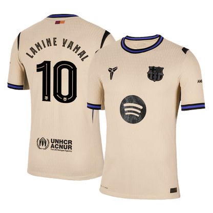 LAMINE YAMAL #10 Barcelona Uit Thuisshirt 2025/26 Geel Authentiek - UCL