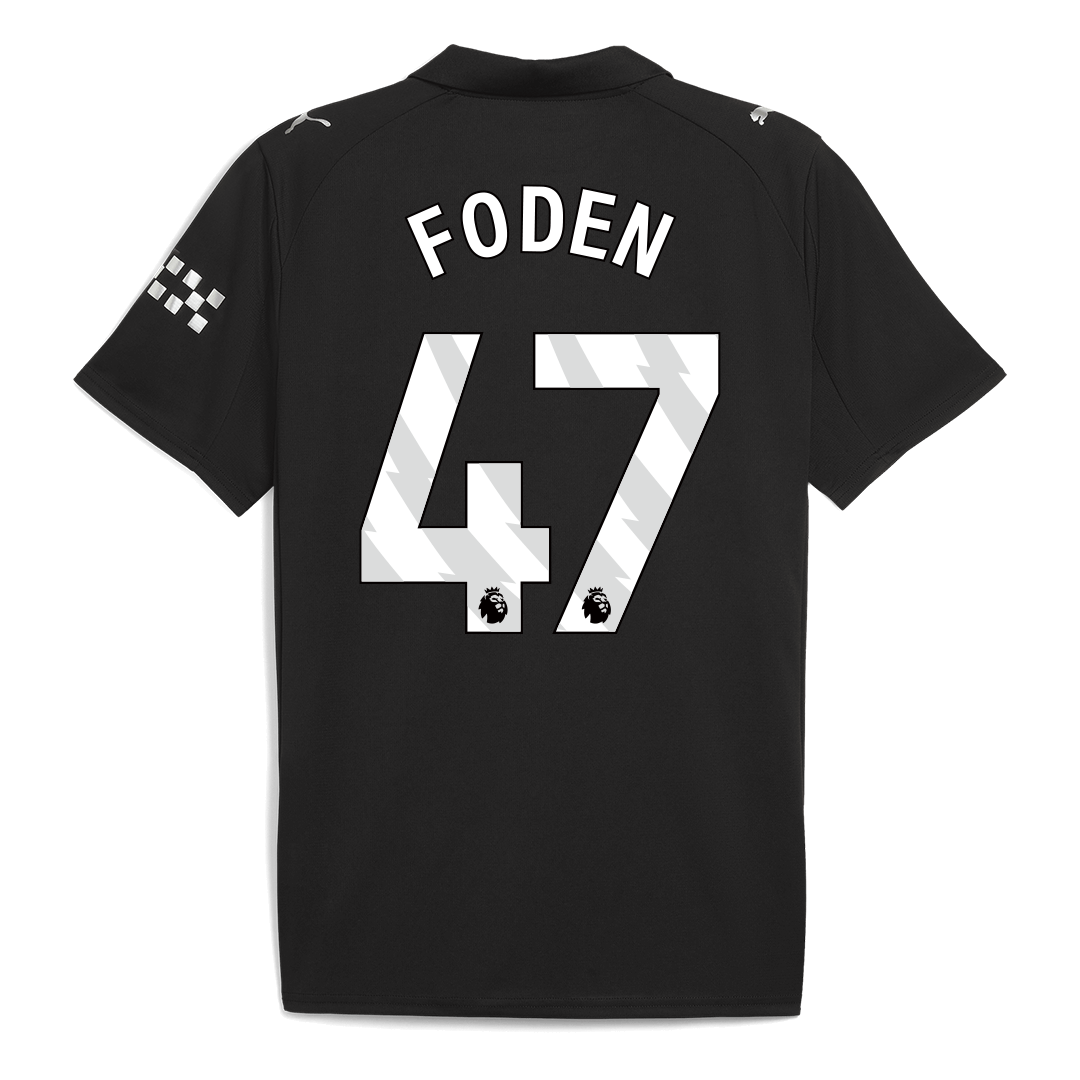 FODEN #47 Manchester City Uitshirt 2025/26 Zwart