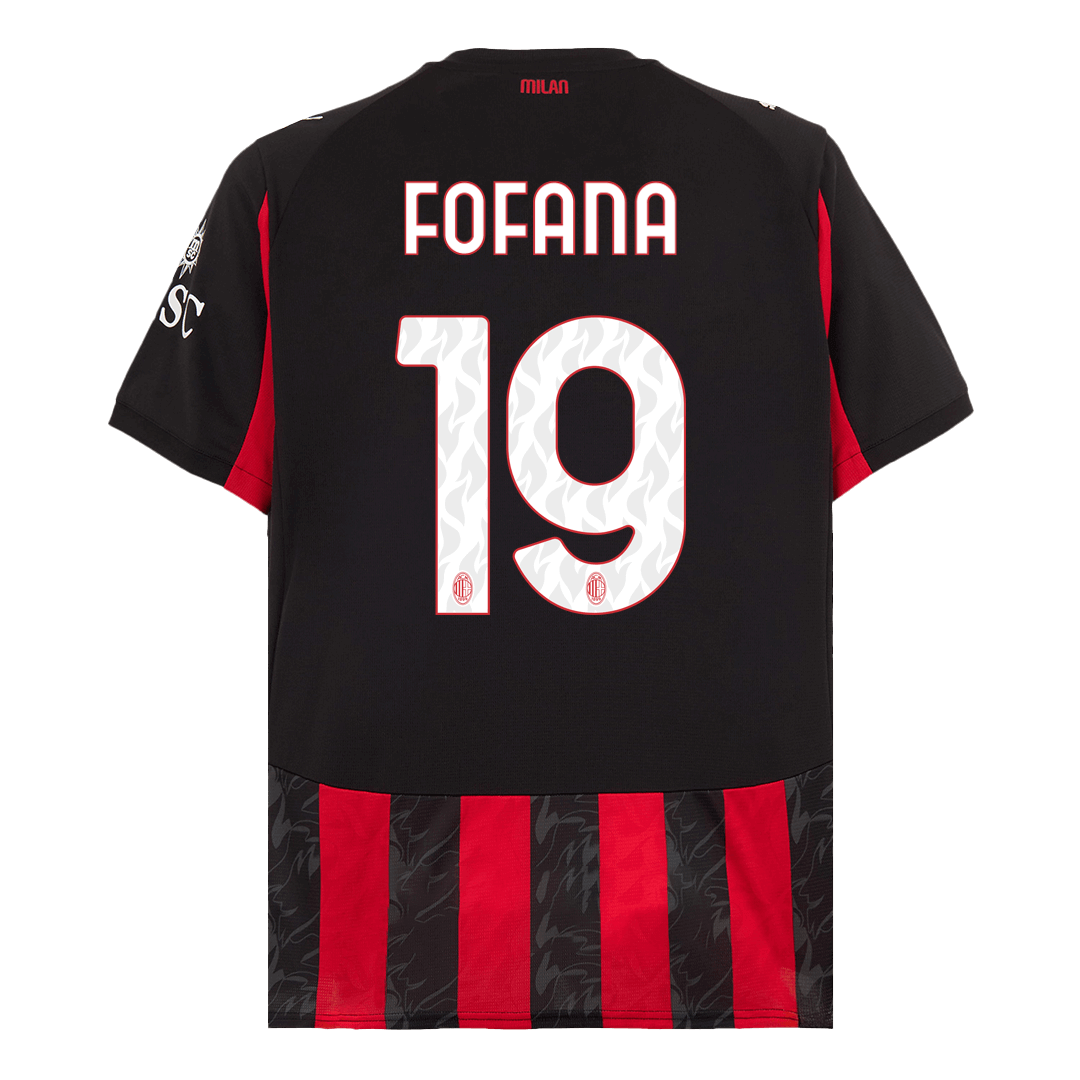 FOFANA #19 AC Milan Thuisshirt 2025/26 Rood&Zwart - Super