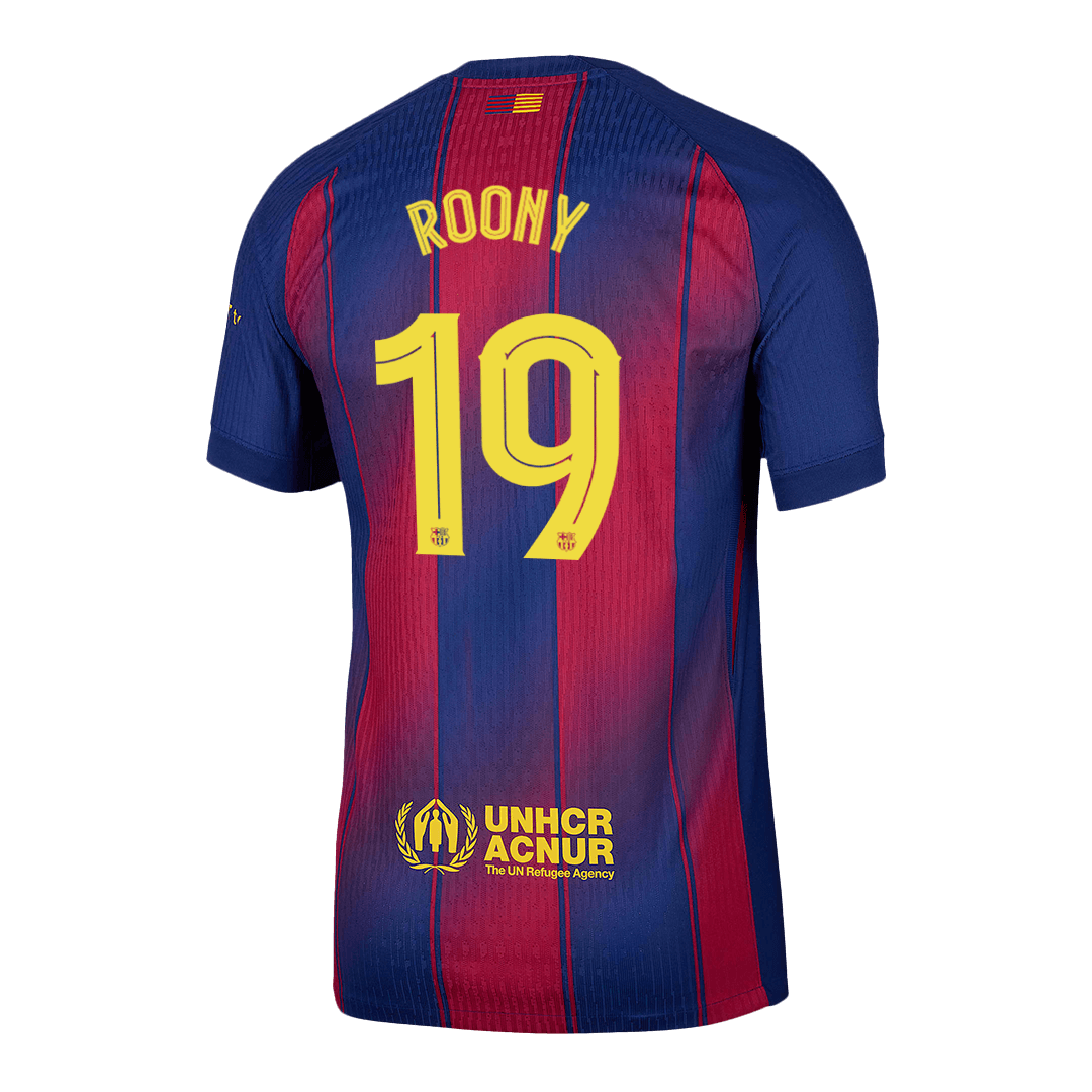ROONY #19 Barcelona Thuisshirt 2025/26 Rood en Blauw Speler - UCL