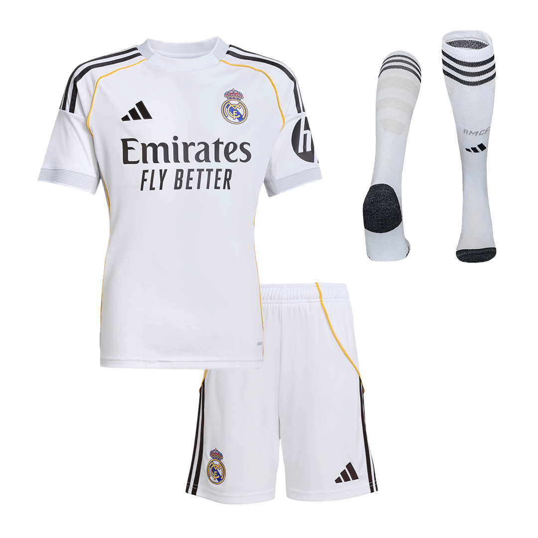 Real Madrid Thuisshirt Kit 2025/26 Junior Wit