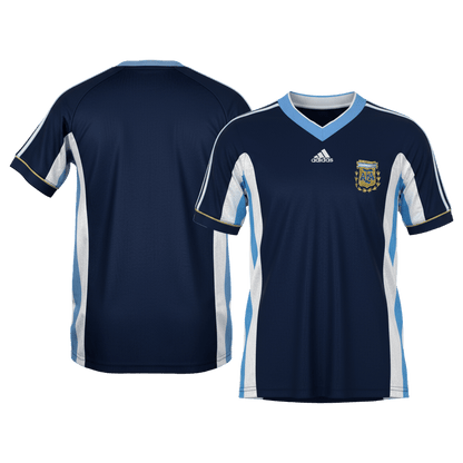 Retro Argentinië Uitshirt 1998 Marineblauw