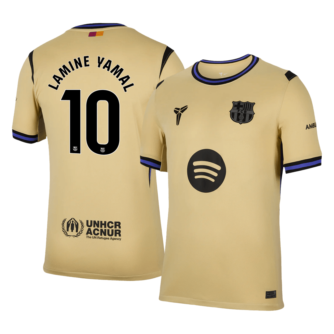 LAMINE YAMAL #10 Barcelona Uit Thuisshirt 2025/26 Geel