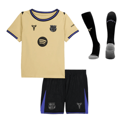 FC Barcelona Uit Thuisshirt Kit 2025/26 Jeugd Geel&Zwart