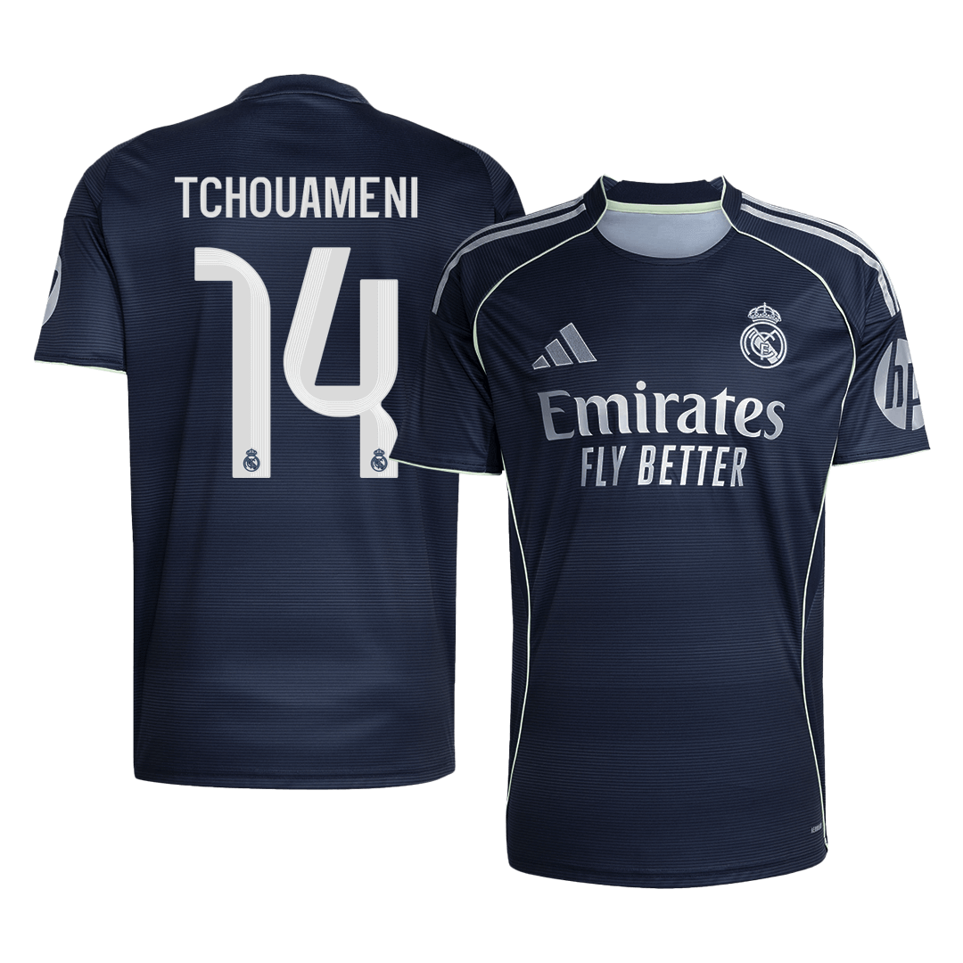 TCHOUAMENI #14 Real Madrid Uitshirt 2025/26 Marineblauw