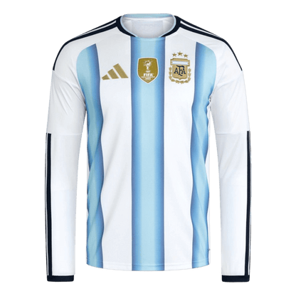 Argentinië Thuisshirt Lange Mouwen - WK 2026 Blauw&Wit