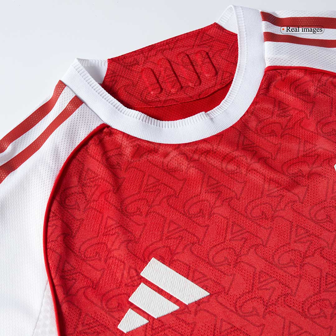 SALIBA #2 Arsenal Thuisshirt 2025/26 Rood Authentiek