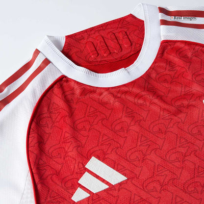 SALIBA #2 Arsenal Thuisshirt 2025/26 Rood Authentiek