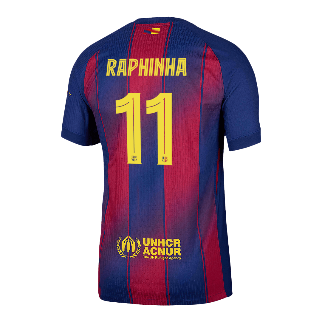 RAPHINHA #11 Barcelona Thuisshirt 2025/26 Authentiek - UCL
