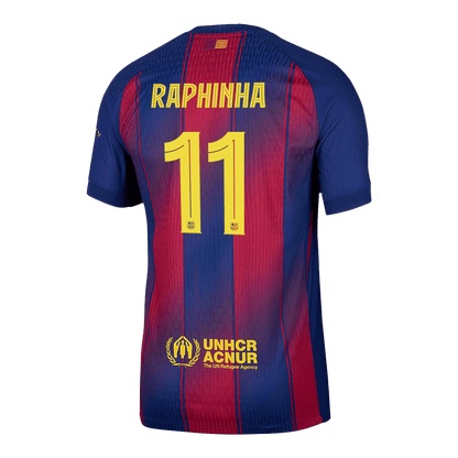 RAPHINHA #11 Barcelona Thuisshirt 2025/26 Authentiek - UCL