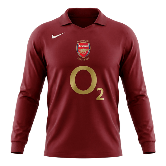Retro Arsenal Thuis Shirt Lange Mouwen 2005/06 Rood