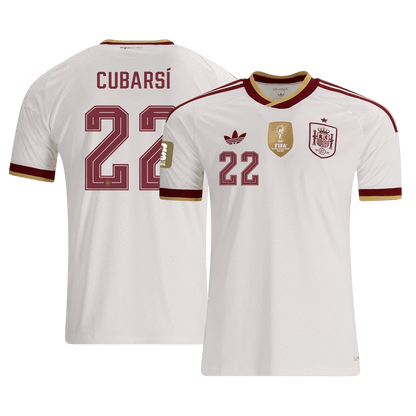 CUBARSÍ #22 Espagne Extérieur Maillot - Coupe du Monde 2026 Blanc