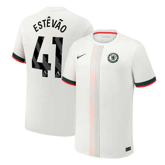 ESTÊVÃO #41 Chelsea Uitshirt 2025/26 Wit