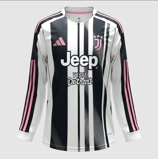 Juventus Thuisshirt Lange Mouwen 2025/26 Zwart&Wit