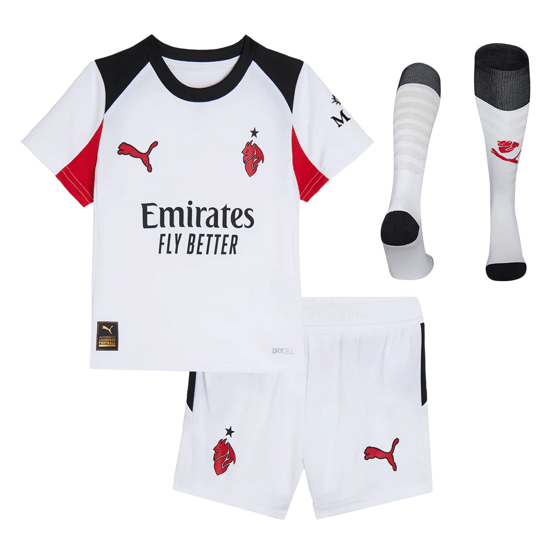 AC Milan Uit Thuisshirt Kit 2025/26 Kinderen Wit
