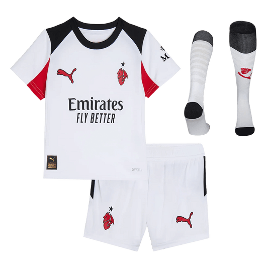 AC Milan Extérieur Maillot Kit 2025/26 Enfant Blanc