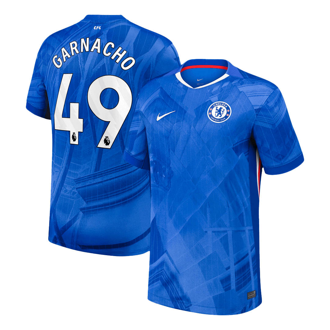 GARNACHO #49 Chelsea Thuisshirt 2025/26 Blauw - Super
