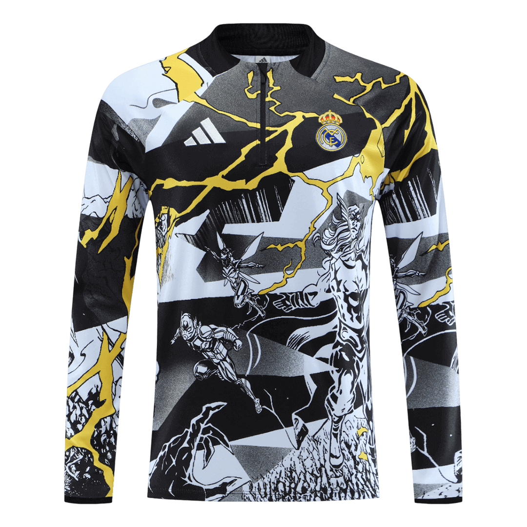 Real Madrid Sweatshirt Tenue 2025/26 Kind Zwart