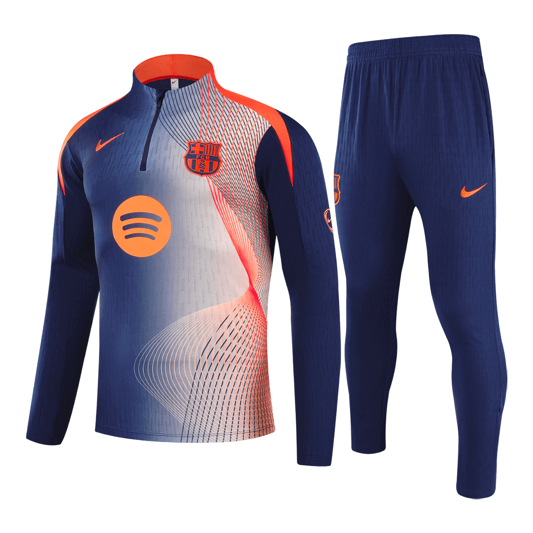 Barcelona Sweatshirt Kit 2025/26 Kinderen Zwart&Oranje