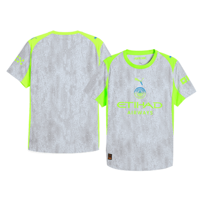 Manchester City Derde Thuisshirt 2025/26 Grijs Authentiek Grote Maten