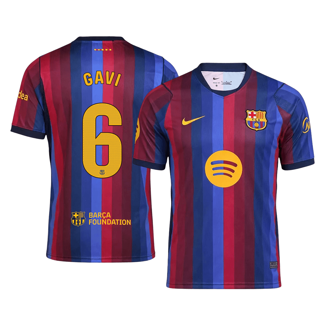 GAVI #6 Barcelone Domicile Maillot 2026/27 Blue&Garnet