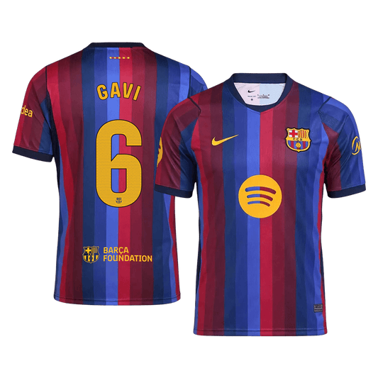 GAVI #6 Barcelone Domicile Maillot 2026/27 Blue&Garnet